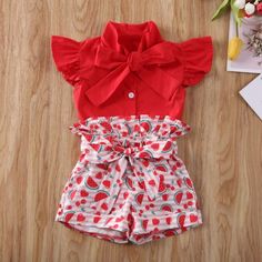 Nwt Toddler Baby Girl Floral Ruffled Outfit Top And Shorts Set. Watermelon Theme. Sash Belt Can Be Removed. Red/Green/White Color. No Size On Tag. This Will Fit 2/3year Old. Summer Cotton Sets With Strawberry Print, Cute Strawberry Print Sets For Spring, Playful Red Summer Sets, Cute Red Sets For Spring, Red Playwear Sets For Summer, Red Summer Playwear Sets, Cute Red Playwear Sets, Cute Summer Sets For Playdate, Cute Summer Playdate Sets