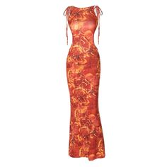 Please refer to our sizing chart for a guideline when choosing a size. 5 business days order processing time. 90% polyester 10% spandex Bohemian Style Outfits Summer, Bohemian Style Clothing Summer, Orange Fashion Aesthetic, Orange Dress Aesthetic, Orange Boho Dress, Flower Print Clothes, Flowy Outfits, Bright Orange Dress, Orange Clothing