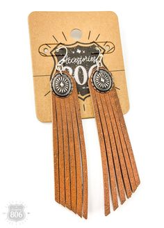 Silver Concho & Leather Fringe Earrings. These dangling earrings are a fun accessory for your trip to Nashville with the girls, the rodeo or just a fun night out at a country music concert. The conchos are silver metal. Choose from black or brown leather. Country Girl Gifts, Leather Fringe Earrings, Country Music Concert, Country Music Concerts, Cowgirl Jewelry, Music Concert, Dangling Earrings, Leather Fringe, Fringe Earrings