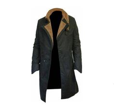 B R Trench Overcoat Cotton Black, Brown Fur Collar & Black Polyester Lining Coat Men's Long Cosplay Costume Jacket... "This coat is made with high quality grade A Medium weight Genuine Sheepskin Leather" Material, Cotton Lining, Artificial Fur Collar with Polyester Lining  Collar, Bend Closure, Hook Eye  Sleeve, Long Sleeves  Colour, Black Style, Trench Coat / Costume *Shipping Policy: We Offer Worldwide Shipping.  * We ship our every product at the mentioned time for customer gratification.  * Black Outerwear For Cosplay Events, Black Fitted Outerwear For Cosplay Events, Black Long Coat For Halloween, Brown Fur, Blade Runner, Hook Eye, Black Style, Fur Collar, Fur Collars