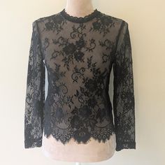 New Divided By H&M Lace Long Sleeves See Through Top Size: 2 Save On Bundle Shipping By Shopping My Store. I Have Hundreds Of Items Listed! Condition: New Never Worn Black Lace Top With Crew Neck, Black Sheer Lace Top For Spring, Black Lace Crew Neck Top, Fitted Black Lace Top For Fall, Cell Phone Holster, Phone Holster, Walker Boots, Fit N Flare Dress, Rain And Snow Boots