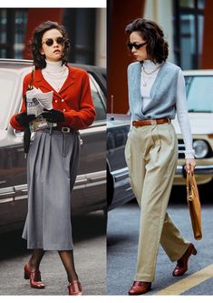 Office Outfits Women 30s, 60s Casual Fashion, Retro Outfits Party, Jazz Outfits Style Woman, Modern Retro Outfits, 1940s Shorts, 1950s Fashion Men, Store Sweatshirts, 50s Inspired Outfits