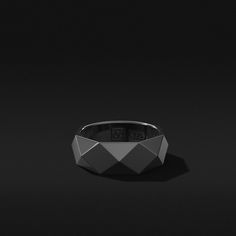 Great design work in a magic piece full of brilliant infinite shapes that make you enjoy his reflections thanks to a sterling silver masterfully polished by the best artisans. Available in silver, gold and black gold. Minimalist style and based on polygonal geometric surfaces, it is sleek and fresh, perfect for any casual or more serious outfit, so it fits wonderfully on any occasion Made entirely by hand with all the love and art of the best silver artisans. Metal: 925 Solid Sterling Silver / 2 Modern Octagon Signet Ring For Formal Occasions, Modernist Geometric Jewelry For Formal Occasions, Modern White Gold Octagon Ring, Geometric Minimalist Formal Jewelry, Modern Black Diamond Cut Rings, Modern Formal Jewelry With Iconic Design, Silver Minimalist Octagon Ring, Minimalist Silver Octagon Ring, Modern Faceted Ring Jewelry