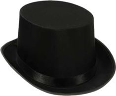 Black Top Hat For Costume, Fitted Black Hat Costume Accessories, Black Fitted Top Hat For Costume, Fitted Black Top Hat For Costume, Adjustable Halloween Costume Accessories For Theater, Adjustable Halloween Theater Costume Accessories, Fitted Hat For Cosplay, Fitted Top Hat For Halloween Costume, Fitted Halloween Cosplay Hat