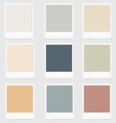 six different shades of gray, beige and white with the same color scheme on each side