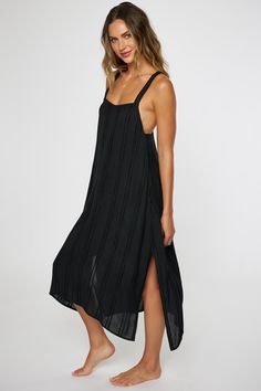 Essential midi cover-up dress that has a solid color design, self-adjusting straps and flowy fit. O'Neill Women's midi cover-up dress 37 3/4" In length Self adjusting straps Flowy fit Center back seam Solid color wash 100% Viscose Miranda Dress, Travel Clothing, Truro, Women Midi, Lifestyle Fashion, Dress Cover, Cover Up Dress, Black Media, Canada Goose