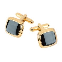 The dapper Black Lacquer Cushion Cufflinks set in either gold or rhodium is a must-have for every man. The 2 piece cufflink set perfectly finishes off your formal wear, creating a distinguished look. This handsome and polished 2 piece cufflink set is excellent for weddings, interviews, charity events, and more. A sophisticated look is completed by paying attention to the details. These cufflinks also make a wonderful gift idea for that special man in your life. Black lacquer gold or rhodium 2 pi Charity Events, Cufflink Set, Black Lacquer, Paying Attention, Every Man, Anniversary Sale, Formal Wear, 2 Piece, Cleaning Wipes