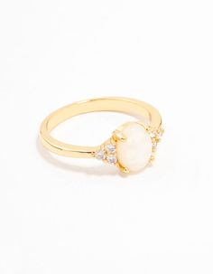 For a luxe addition to your stack, style our collection of real gold plated cocktail rings. Perfect for styling on special occasions, or in your everyday stack! This dainty ring is plated with real gold and features an engagement-style design for a touch of elegance. Material: gold plated Dimensions: Diameter 17mm x Band Width 2mm Weight: 4.2g | Lovisa Gold Plated Mystical Oval Ring, Size: XS/S Engagement Style, Oval Ring, Oval Rings, Dainty Ring, Real Gold, Cocktail Rings, Style Design, Fashion Rings, Gold Plate