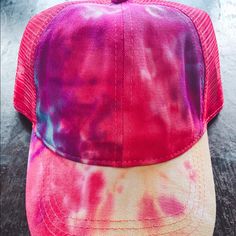 Super Adorable Nwt Cc Brand Baseball Hat In A Pink Tie Dye Pattern With Mesh Back And Adjustable Strap Tie Dye Pattern, Pink Tie, Pink Tie Dye, Pink Ties, Tie Dye Patterns, Baseball Hat, Pink Ladies, Baseball Hats, Tie Dye