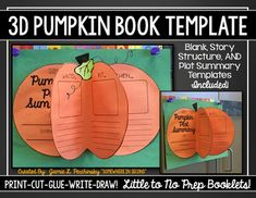 the pumpkin book template is shown