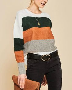 Colorblock Sweater, Casual Work Outfits, Sweaters Online, Color Block Sweater, Fall Fashion Outfits, Oversized Sweater, Sweaters Oversized, Work Casual, Pink Fashion