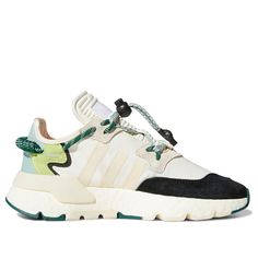 adidas Ivy Park x Nite Jogger 'Ecru Tint' Off White/Ecru Tint/Dark Green Marathon Running Shoes/Sneakers Adidas Ivy Park, Vans Shoes Women, Gents Shoes, Sneakers Box, Nite Jogger, White Nike Shoes, Kicks Shoes, Adidas Joggers, Trending Sandals