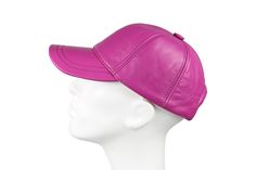 Hatsquare leather baseball cap is an essential part of out headwear collection.  It is hand-crafted and made using the finest lamb leather. It has six panel, adjustable back strap and pre-curved vizor with high quality stitches. A perfect gift for Christmas, anniversaries, birthdays and all occasions. It's sport and nice touch for your everyday look.  Color : Hot Pink Material : Genuine Leather. Adjustable Leather Flat Cap Baseball Cap, Adjustable Leather Flat Cap, Leather Six-panel Baseball Cap For Outdoor, Leather Baseball Cap With Short Brim For Outdoor, Leather Short Brim Baseball Cap For Outdoor, Adjustable Leather Baseball Cap With Short Brim, Adjustable Six-panel Leather Hat, Leather Baseball Cap, Best Caps