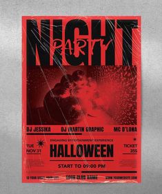 a concert poster for the night party