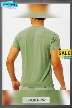 Men's Workout Shirt Running Shirt Short Sleeve Top Athletic Athleisure Spandex Breathable Soft Quick Dry Running Jogging Training Sportswear Activewear Solid Colored Black White Blue Casual High Stretch Breathable Activewear, Casual High Stretch Activewear In Breathable Fabric, Casual High-stretch Breathable Activewear, Breathable Stretch Casual T-shirt, Casual Moisture-wicking Breathable Activewear, Casual Moisture-wicking Activewear With Breathable Fabric, Casual Breathable Activewear With Moisture-wicking, Casual Solid Color Activewear For Sports, Casual Dri-fit Activewear For Workout