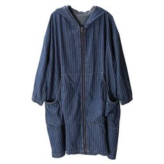 Item Code2269896540222MaterialCottonProduct Details:·Casual·Hooded ·Striped·Pockets·Long SleeveOne Size(Fit for EU 38-40,US8-10,UK12-14,AU12-14,NZ12-14)Length: 97.00 cm/ 38.19 "Bust: 154.00 cm/ 60.63 "Sleeve Length(From Collar to Cuff): 71.00 cm/ 27.95 "Arm: 52.00 cm/ 20.47 "Cuff: 26.00-34.00 cm/ 10.24-13.39 "Waist: 176.00 cm/ 69.29 "The model height:5'4"/165cm,weight:102lb/46kgPS:1.The measurement is measured by hands,there will be 1 cm-3cm in error,hope you can understand.2.The product is take Relaxed Fit Denim Blue Outerwear With Pockets, Baggy Cotton Outerwear With Pockets, Casual Cotton Outerwear With Pockets, Baggy Long Sleeve Outerwear With Pockets, Denim Blue Cotton Outerwear With Pockets, Baggy Workwear Outerwear With Pockets, Hooded Washed Blue Outerwear With Pockets, Long Sleeve Washed Blue Outerwear With Pockets, Casual Indigo Outerwear With Patch Pockets