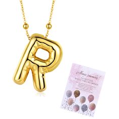 PRICES MAY VARY. Bubble Letter Necklace: Unleash your inner fashionista with the Bubble Necklace. This shiny bubble letter necklace adds a subtle, playful touch to your look, giving you the perfect accent for any outfit. Bubble Alphabet Pendant -- You can choose letters related to your name, family and friends. This is a meaningful gift for your loved one. Material: Dainty Gold Balloon Initial Necklace made of thick 14K Gold Filled ( gold plating is five times thicker than other products ) , the Gold Necklace For Father's Day Gift, Personalized Yellow Gold Necklace For Party, Gold Necklace For Father's Day Birthday Gift, Birthday Gift Jewelry: Initial Pendant, Gold Necklace For Birthday Gift, Gold Letter Charm Necklace For Birthday, Gold Letter Necklaces For Valentine's Day, Gold Letter Charm Necklaces For Birthday Gift, Gold Letter Necklace For Valentine's Day