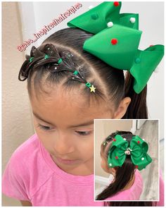 Christmas Hair For Kids, Whoville Hairstyles Easy, Christmas Crazy Hair Day, Felicity Hair, Hairstyles For Children, Christmas Hairstyles For Kids, Christmas Hairstyle