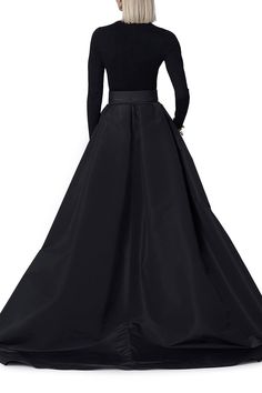 Carolina Herrera pant with ball overskirt in black. 92% Polyester 8% Polyurethane Dry Clean Made in the United States This Pre-Order Will Ship By November 7th, 2022 Best Oscar Dresses, Skirt Trousers, Oscar Dresses, Carolina Herrera, Black Cardigan, High Waisted Pants, Ball Gowns, Victorian Dress, Fashion Branding