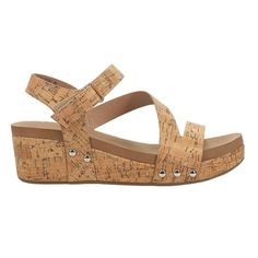 The Keep It Casual wedge features a stylish hook and loop strap closure upper and a comfortable mid-height cork wedgethe perfect go-to for relaxed summer outings. Size: 9.  Color: Brown.  Gender: female.  Age Group: adult. Fancy Accessories, Casual Wedges, Mens Walking Shoes, Loafer Shoes Women, Sandals Casual, Fashion Slippers, The Keep, Casual Flat Shoes, Slipper Shoes