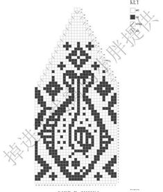 the cross stitch pattern is shown in black and white, with an ornate design on it