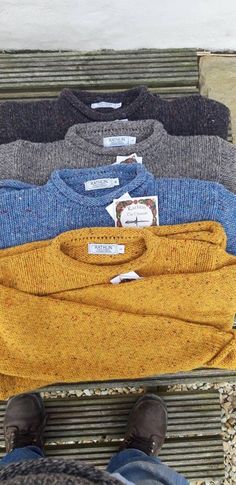 These sweaters are handloomed in Donegal using locally produced Donegal Tweed wool This area of Donegal has a strong heritage in Knitting, Weaving and Traditional Irish Music Available in sizes S M L XLIrish Donegal 100% Wool Fisherman Sweater Made In DONEGAL Ireland. Condition is New with tags. Dispatched with Seller's Standard Rate.The Irish Fisherman jumper has a roll neck feature as well as roll on cuffs and bottom A classic mens sweater using Donegal Tweed wool This is an Authentic Donega r Donegal Sweater, Fisherman Jumper, Irish Fisherman, Donegal Tweed, Donegal Ireland, Wool Sweater Men, Irish Music, Rose Sweater, Mens Sweater