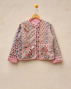 Indian Handmade patch work Jackets, Coats, Boho ,Quilted, For Women`s 2..front pocket Made In India Size - All Size WE INCREASE SIZE MEASURE AND UPDATED Small Size - Chest -38 inch Length- 20.5 inch Sleeves -23 inch Medium Size - Chest-40 inch Length- 20.5 inch Sleeves -23 inch Large Size - Chest- 42 Inch Length- 21 inch Shoulder -15.5 inch Sleeves -23 inch XL Size - Chest -44 inch Length - 21 Inch Shoulder-16 inch Sleeves - 23 inch XXL size Chest- 46- inches Length -22 inches Shoulder-17 inch S Cotton Outerwear With Multicolor Embroidery And Patchwork, Pink Cotton Outerwear With Floral Embroidery, Multicolor Embroidered Patchwork Cotton Outerwear, Long Sleeve Embroidered Outerwear With Pockets, Multicolor Embroidery Long Sleeve Outerwear With Pockets, Handmade Patch, Patch Work, Work Jackets, Vintage Quilts