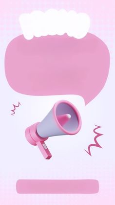 an illustration of a pink and white megaphone