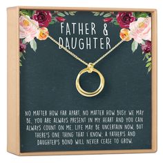 Father & Daughter Necklace Father Daughter Necklace, Dear Ava, Father Daughter Quotes, Velvet Jewelry, Daughter Quotes, Daughter Necklace, No Code, Chain Extenders, Blank Card