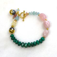 Multi Gemstone Bracelet in 22kg Vermeil... - Etsy Multi Gemstone Bracelet, Elegant Bracelet, Bead Stringing, Saint Louis, Gemstone Bracelet, Gemstone Jewelry, Fashion Jewelry, Ships, Bracelet