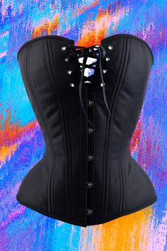 Black Overbust Corset, The outer layer of this corset is made from a solid black cashmere fabric. Victorian Skirt, Pirate Queen, Steampunk Victorian, Handmade Skirts, Corset Fashion, Plus Size Corset, Vintage Corset, Cashmere Fabric, Overbust Corset