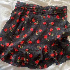 These Are Brand New Shorts Never Worn. I Did Take The Tags Off Because I Though They Would Fit Black Summer Mini Skirt, Black Summer Mini Skort, Black Summer Skort, Black Floral Print Mini Bottoms, Black Floral Print Mini Length Bottoms, Casual Zara Bottoms Mini Length, Casual Black Skort By Zara, Zara Casual Mini Bottoms, Zara Black Casual Skort