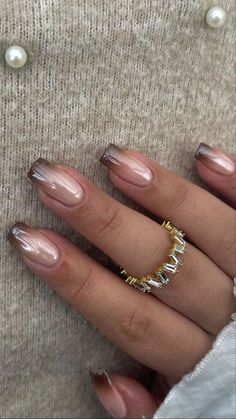 Wife Nails, Nails Collection, Pink Chrome Nails, Brown Nails Design, Chrome Nails Designs, Nagellack Trends, Nagel Tips