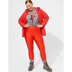 Torrid Red Slick Leggings 2x Outside Material Has Glossy Look Red Fall Leggings For Loungewear, Red Casual Leggings For Winter, Red Casual Winter Leggings, Olive Leggings, Side Leggings, Glossier Look, Black Faux Leather Leggings, Travel Pants, Compression Pants