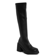 Steve Madden Henrik Platform Boot Knee High Size 9 In Black These Were Store Display, Otherwise Brand New Original Package Is Not Included Square Toe Platform Block Heel Knee Boot Side Zipper Closure Stretch Fabric 3.25 Inch Heel Height 1 Inch Platform Size 6 Measurements: 13.1 Inch Top-Shaft Circumference, 11.9 Inch Mid-Shaft Circumference, 15 Inch Shaft Height Size 8 Measurements: 13.5 Inch Top-Shaft Circumference, 12.3 Inch Mid-Shaft Circumference, 16 Inch Shaft Height Size 10 Measurements: 1 Tall Knee-high Platform Boots With Round Toe, Tall Fit Knee-high Platform Boots With Round Toe, Fall Platform Knee-high Boots With Round Toe, Tall Platform Boots With Stacked Heel, Trendy Tall Boots With Round Toe, Casual Fitted Platform Boots With Closed Toe, Casual Fitted Closed Toe Platform Boots, Leather Chunky Platform Knee-high Boots For Fall, Fall Leather Knee-high Boots With Chunky Platform