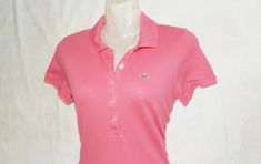 VINTAGE WOMEN'S TENNIS/ GOLF COLLARED POLO SHIRT. Authentic LACOSTE France EXCELLENT Condition. Collared Neck ,5 buttons. Cotton. Pink . Label Size : 38 , S . Please to better fit read the measurements below. Shoulder to Shoulder 15 inches, 38 cm. Armpit to Armpit 18 inches ,46 cm , Lenght 23.5 in. ,60 cm Washed and sanitized. We Post from Italy This is a PRIVATE SALE The Photos are Real of the Items I sell in this auction. IF YOU HAVE QUESTION PLEASE CONTACT ME BEFORE BIDDING NO RETURN Lacoste Vintage, Lacoste France, 1970s Men, 80s Mens, Mens Tennis, Womens Sports, Wind Jacket, Womens Tennis, Vintage Adidas