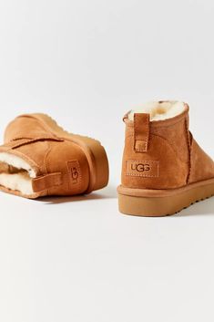 UGG Classic Ultra-Mini Ankle Boot | Urban Outfitters Ultra Mini Ugg, Mini Ugg Boots, Ugg Classic Ultra Mini, Ugg Classic Mini, Ugg Classic Short, Ugg Classic, Ugg Shoes, Suede Boots, Ugg Boots