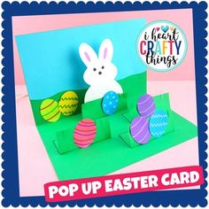 a pop up card with an easter bunny on it