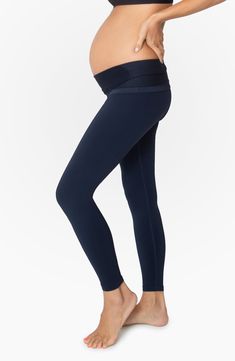 Our Bump Support™ Legging smooth, shape, and support from the waist down — pull them over the belly or roll them down for extra belly support. High Stretch Maternity Yoga Bottoms, Compression Activewear With Wide Waistband For Pilates, Stretch Workout Leggings For Maternity, Compressive Solid Bottoms For Barre, Workout Stretch Leggings For Pregnancy, Fitted Bump Friendly Leggings For Gym, Compression Bottoms With Light Support For Pilates, Compression Tights With Contoured Waistband For Pilates, Compression Tights For Pilates With Contoured Waistband