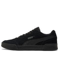 PUMA Caracal 'Black' 370304-21 (SNKR/Skate/Unisex/Low Top/Non-Slip/Wear-resistant) Black Slip-resistant Skate Shoes, Black Fade-resistant Lace-up Skate Shoes, Sporty Slip-resistant Skate Shoes For Skateboarding, Slip-resistant Sporty Skate Shoes, Black Slip-resistant Skate Shoes For Streetwear, Black Sporty Slip-resistant Skate Shoes, Sporty Black Slip-resistant Skate Shoes, Black Slip-resistant Sporty Skate Shoes, Urban Black Skate Shoes Fade-resistant