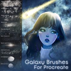 Free Galaxy Brushpack for Procreate - LIBRIUM Ibispaint Brushes, Star Brush, Ipad Organizer, Digital Art Software, Pro Create