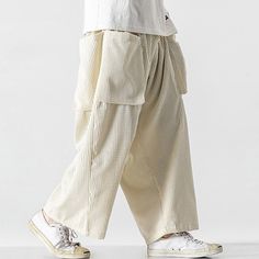 Season:Spring   Fall,Winter; Fabric:Polyester; Gender:Men's; Style:Casual,Fashion; Occasion:Daily,Going out,Outdoor; Fit Type:Regular Fit; Function:Breathable,Soft,Comfort; Waistline:Mid Waist; Pattern:Plain; Design:Pocket,Drawstring,Elastic Waist; Pants Type:Sweatpants,Corduroy Pants,Wide Leg Sweatpants; Front page:FF; Listing Date:11/24/2023; Hips:; Length:; Waist: Casual Winter Bottoms With Pockets, Casual Solid Color Corduroy Pants, Casual Solid Corduroy Pants, Casual Parachute Pants With Pockets For Winter, Casual Non-stretch Corduroy Bottoms, Casual Winter Parachute Pants With Pockets, Non-stretch Corduroy Casual Bottoms, Corduroy Pants With Pockets In Solid Color, Winter Cotton Bottoms With Side Pockets