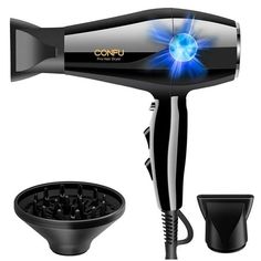 CONFU Professional Salon Hair Dryer When it comes to heat styling tools, its a good idea to choose ceramic material. The heat created through ceramic is able to penetrate the hair shaft while maintaining the hydration in your tresses. Ceramic also heats up quickly and distributes heat evenly, so you can expose your locks to heat for a shorter amount of time. Better yet, reach for a ceramic hair dryer that includes Tourmaline, which gives your hair an extra shot of negative ions that can lead to Salon Hair Dryer, Heat Styling, Ceramic Hair, Hairdos For Short Hair, Salon Hair, Heat Styling Products, Smooth Hair, Styling Tools, Ceramic Materials