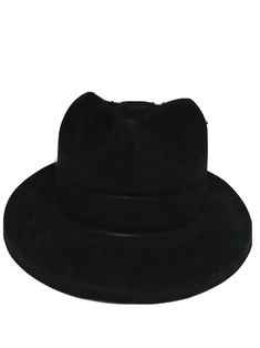 a black hat is shown against a white background