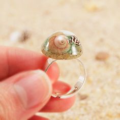 This is a real seashells ring from my sand jewelry collection. A unique terrarium ring, an original mermaid ring as the most beautiful mermaid gift for women. This real seashells ring is perfect to have the ocean always in your hand. Sand jewelry will give an original and natural touch to your hands. Real seashells jewelry from my resin jewelry collection that will never make you go unnoticed! The high-gloss crystalline resin privides this real seashells ring with a delicate crystalline shine. T Ocean-inspired Shell-shaped Rings As Gift, Unique Shell Jewelry For Gifts, Unique Shell Jewelry Gift, Ocean-inspired Shell Rings For Beach, Ocean-inspired Shell-shaped Jewelry Gift, Unique Shell Jewelry As A Gift, Unique Shell-shaped Jewelry For Gift, Unique Shell Jewelry For Gift, Handmade Shell Ring For Beach