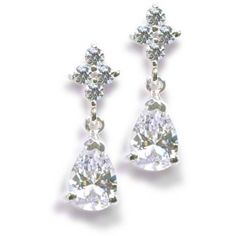 Glowing with elegance, these pear shaped drop earrings make a stellar addition to your formal wear. From traditional to sassy, the cubic zirconia sparkle with any style gown you choose. Cubic Zirconia .75" Long and .5" Wide Pierced, Sterling Post Rhodium Silver Plating Elegant Earrings for you or your Bridal Party. The perfect pair and the perfect gift too. 3D Virtual Product Tour, Product Demo, and Product Video: Product Video, Steel Post, Sparkle Earrings, Cubic Zirconia Earrings, Zirconia Earrings, Necklace And Earring Set, Stunning Necklace, Dainty Earrings, Elegant Earrings