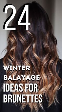 For a warm and dimensional look this winter, try chocolate and honey balayage on your brunette hair! The rich blend of deep brown and honey tones creates a luxurious, multi-tonal effect perfect for the season.