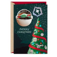 a christmas card with an image of a bowl of food