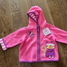 Brand New With Tag Hanna Andersson Super Soft Quilted Jacket In Size 80. Playful Hooded Outerwear For Playtime, Cute Long Sleeve Outerwear For Playtime, Cute Hooded Outerwear For Playtime, Playful Outerwear For Fall Playtime, Playful Long Sleeve Outerwear For Playtime, Playful Pink Outerwear For Outdoor, Hooded Winter Outerwear For Playwear, Long Sleeve Outerwear With Pockets For Play, Hooded Outerwear For Spring Playwear