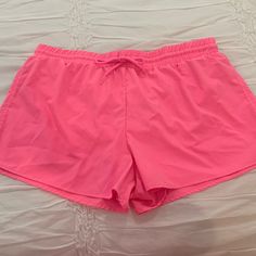 Crown And Ivy Neon Pink Athletic Shorts. Nwot. Size Xl. So Comfortable! Pantie Lining And Small Inside Pocket . Short Swim Trunks For Spring Workout, Solid Color Athleisure Swim Trunks For Spring, Spring Workout Swim Trunks Short, Spring Workout Short Swim Trunks, Spring Workout Swim Trunks, Pink Swim Trunks With Built-in Shorts For Spring, Pink Drawstring Workout Shorts, Pink Stretch Swim Trunks For Spring, Workout Bottoms With Drawstring For Beach Season